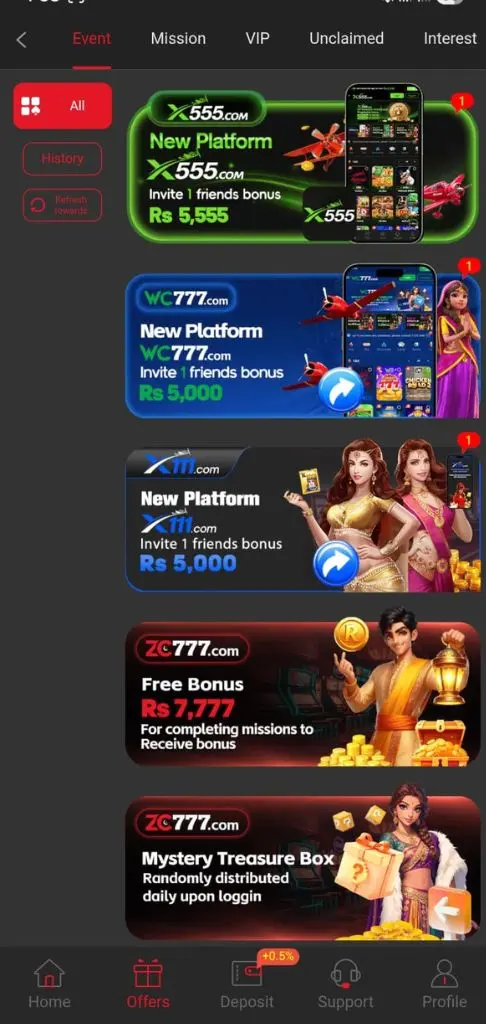 zc777 Game daily bonus image screenshot.