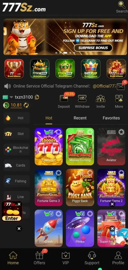 777SZ Game interface screenshot image