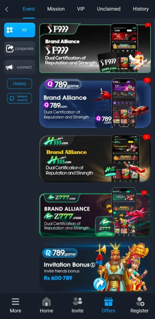 R789 Game interface screenshot image