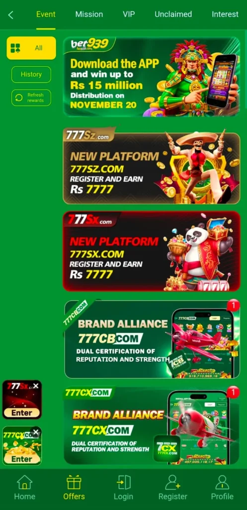 bet939 Game daily bonuses screenshot image