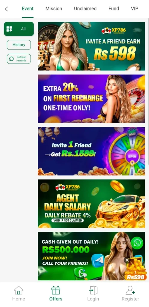 XP786 Game invite a friend and get  598 real money screenshot image