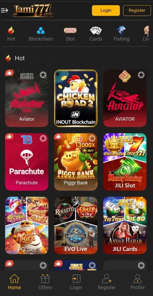 Jami777 Game interface screenshot image