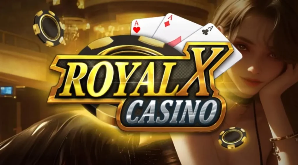 Royal X Casino app logo for online casino games in Pakistan.