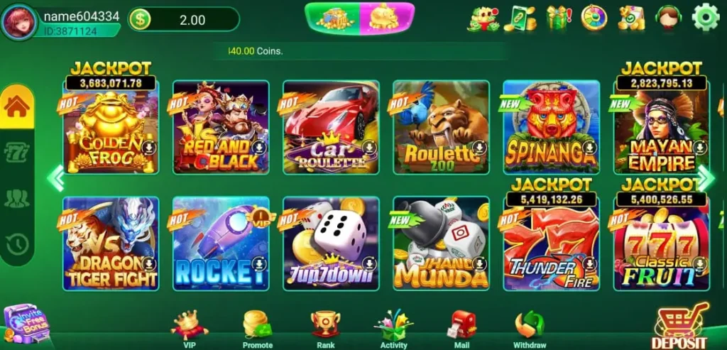 BET629 Game dashboard screenshot image 