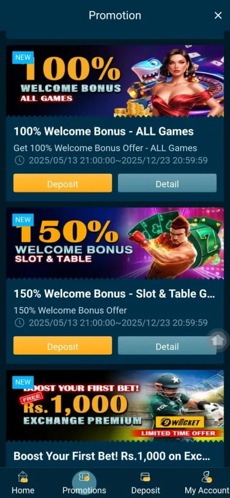 Betjee Game100% Welcome bonus for all user